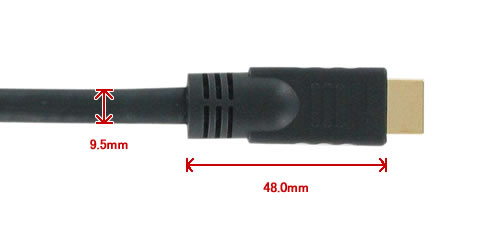 EHM-HS-5M HDMI TypeA（両端） 上面図