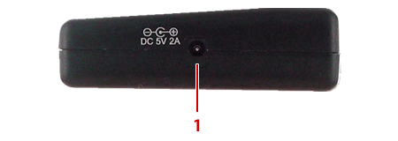 USB2-EX60 受信機左側面