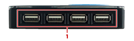 USB2-EX60 受信機 背面
