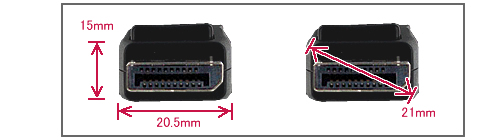 DisplayPort正面図