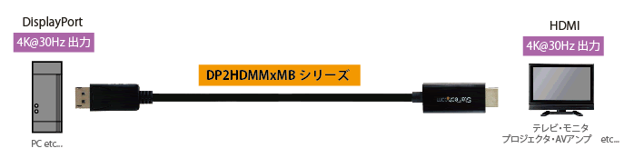 DP2HDMM1MB接続図
