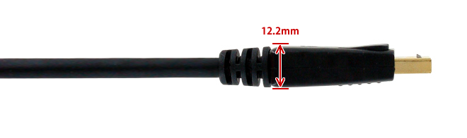 DisplayPort（両端）コネクタ部 / 側面図 製品画像