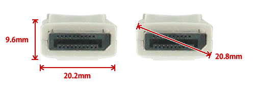 DisplayPort正面図