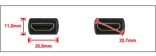 デバイス側コネクタ 正面図