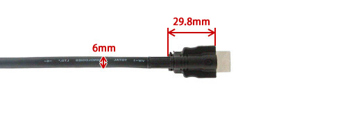 HDMIロック機構付きケーブル　コネクタ上面