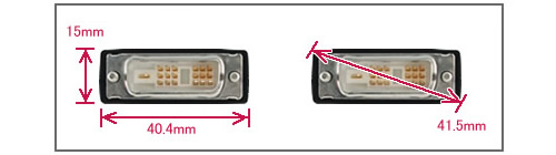 DDM-DINF-03M DVI-D 18ピン 正面図