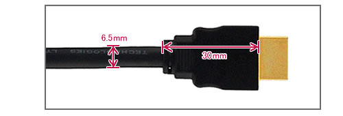 HM-AC-1.8M HDMI TypeA 上面図