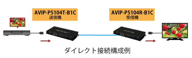 APIP-IP5104T-B1Cのダイレクト接続構成図