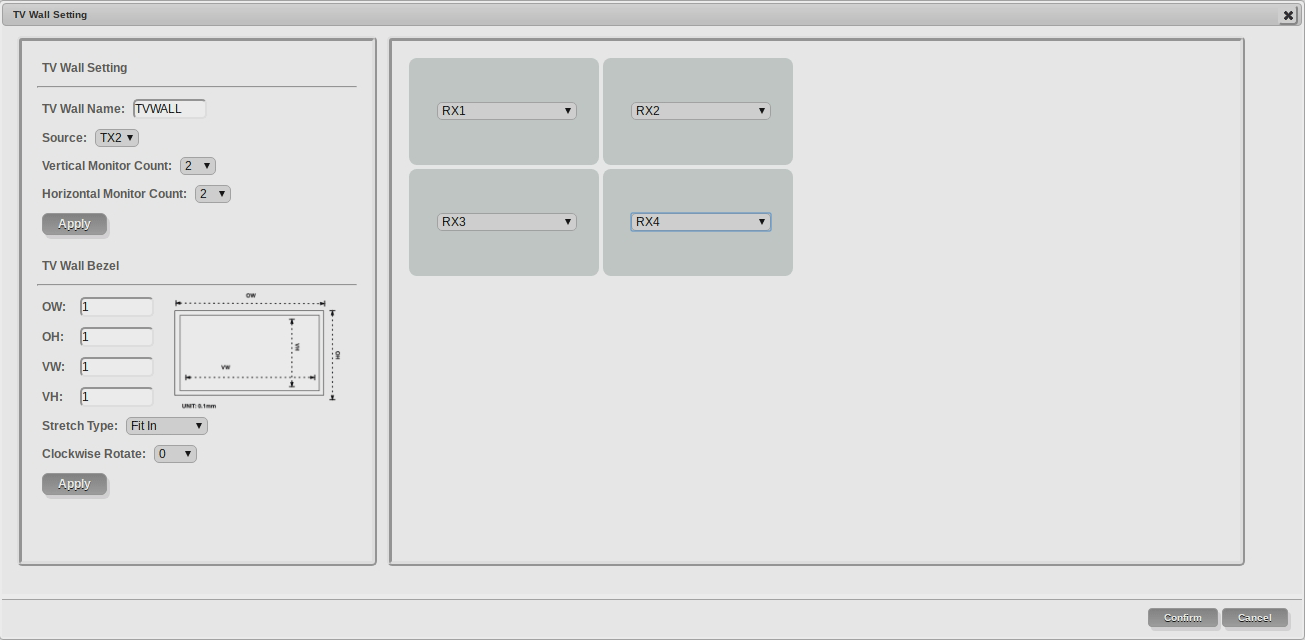 CDPS-CS7コンパネビデオウォール設定