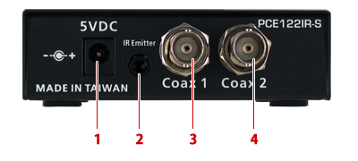 PCE122IR-S背面図