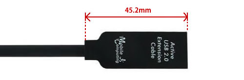 USBタイプAメス コネクタ部 / 上面図